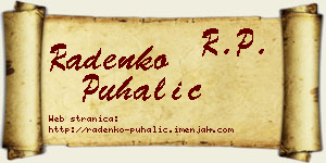 Radenko Puhalić vizit kartica